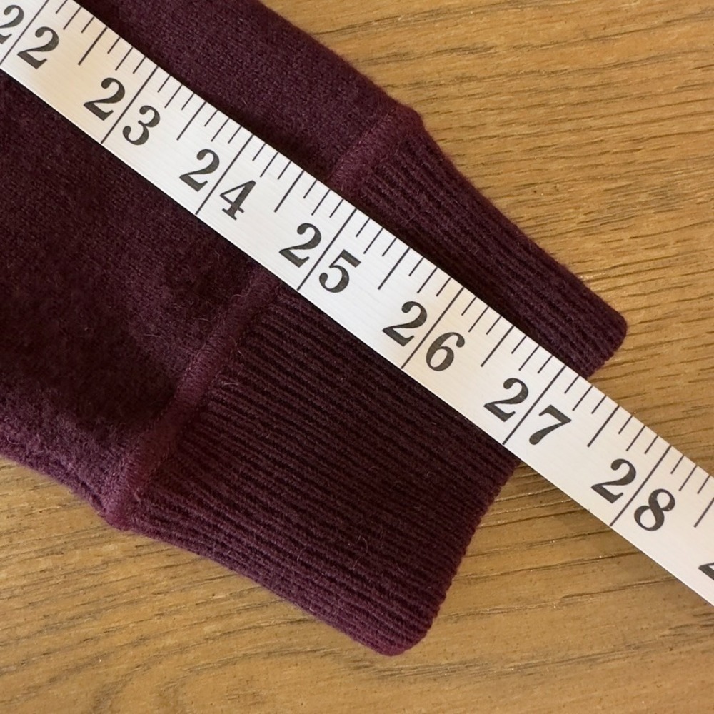 VINCE Men's Burgundy Ombré Dip-dyed Crewneck Sweater-Wool Cashmere Blend-Sz Med - Picture 8 of 13